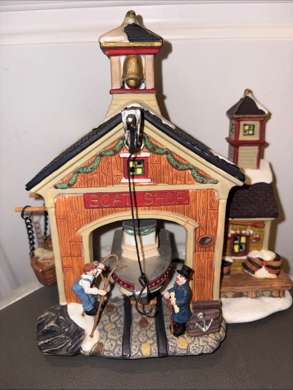 Victorian Village Collectibles Building, the "Old Towne Boat Shop Holiday Decor